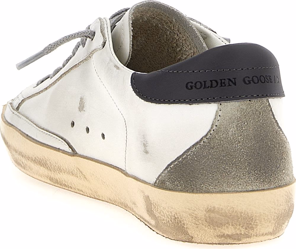 Golden Goose Gray Cowhide Low Top Sneakers
