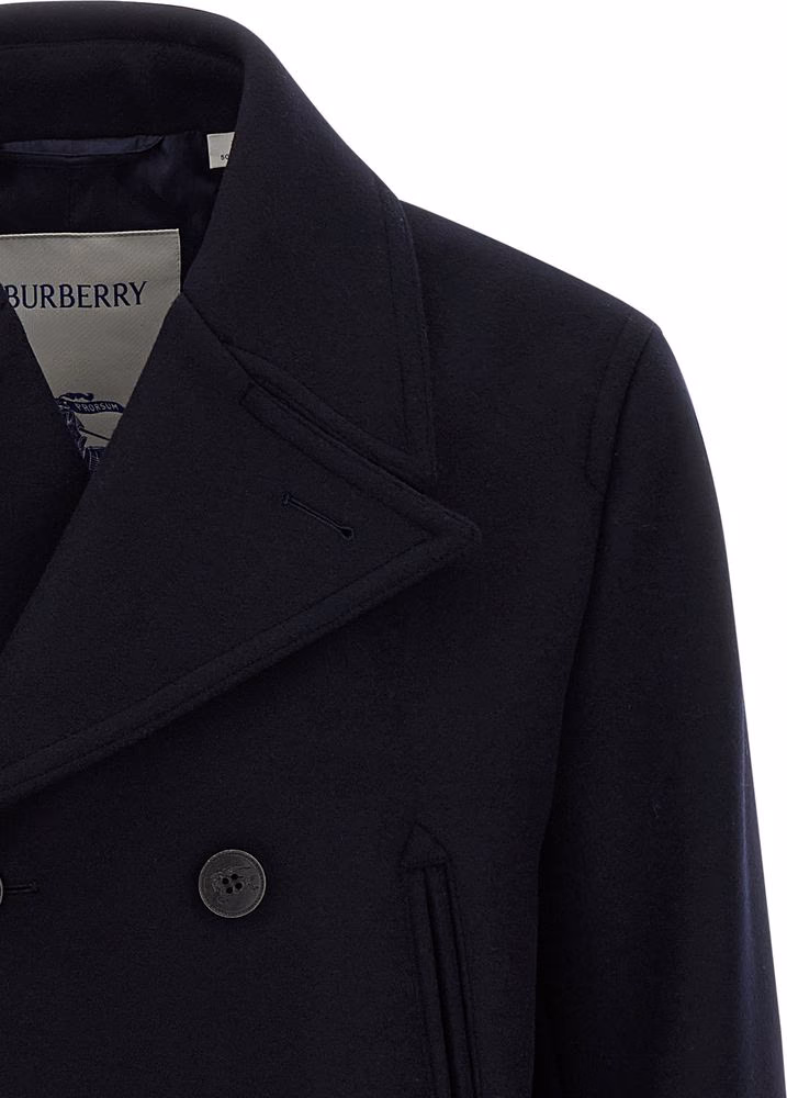 Burberry Blue Wool Coat