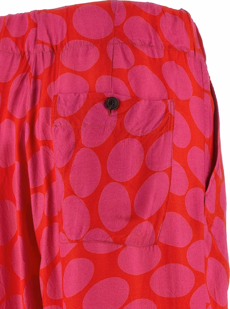 Dries Van Noten Fuchsia Viscose Casual Pants