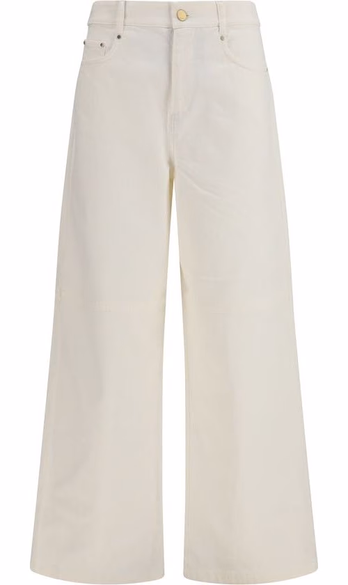 'S Max Mara White Cotton Casual Pants