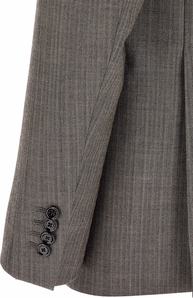 Lardini Gray Virgin Wool Two-Piece Suit