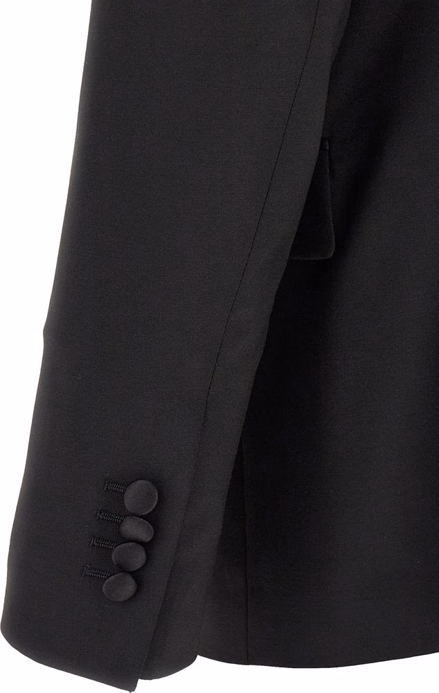 Lardini Black Virgin Wool Tuxedo