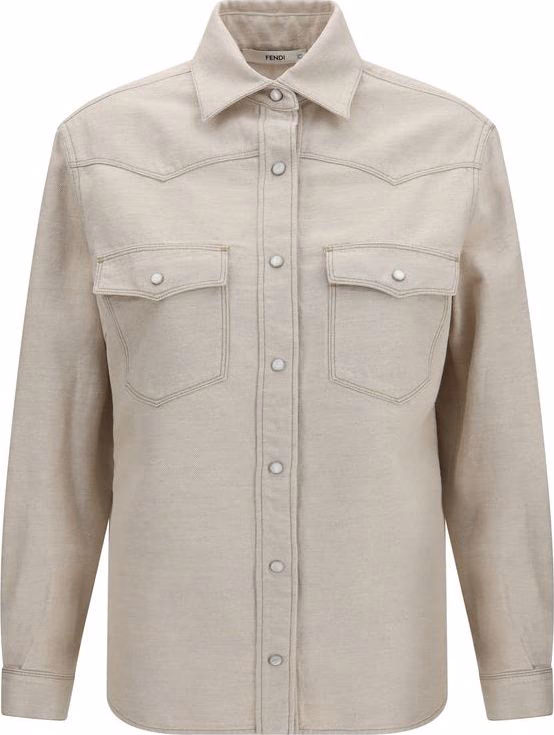 Fendi Beige Denim Shirt