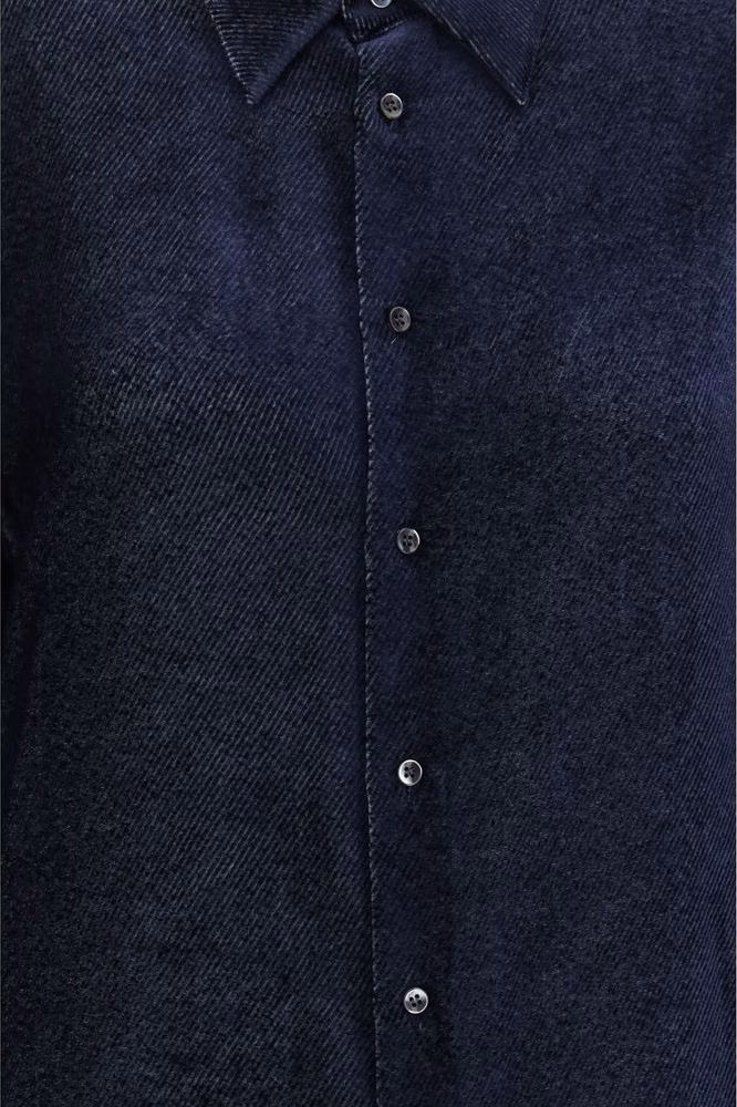 Giorgio Armani Blue Silk Dress Shirt