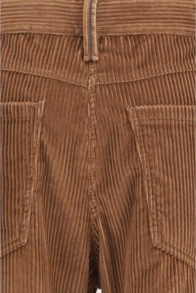 Brunello Cucinelli Brown Cotton Casual Pants