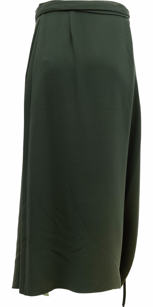 Valentino Garavani Women Silk Skirt in Dark Green