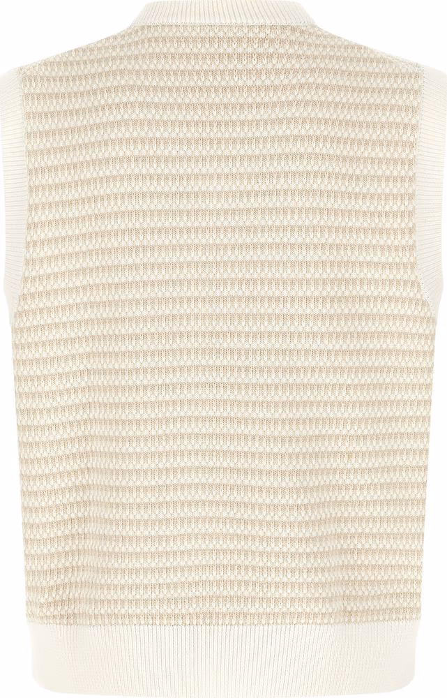 Lacoste Beige Cotton Sleeveles Sweater
