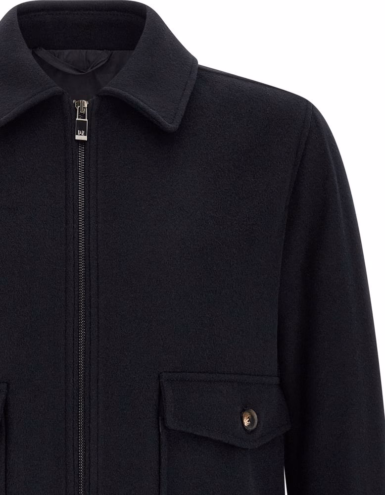 Pal Zileri Black Wool Bomber