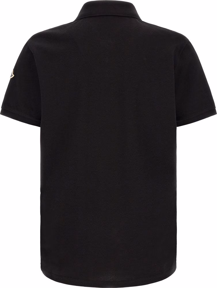 Moncler Black Cotton Polo Shirt