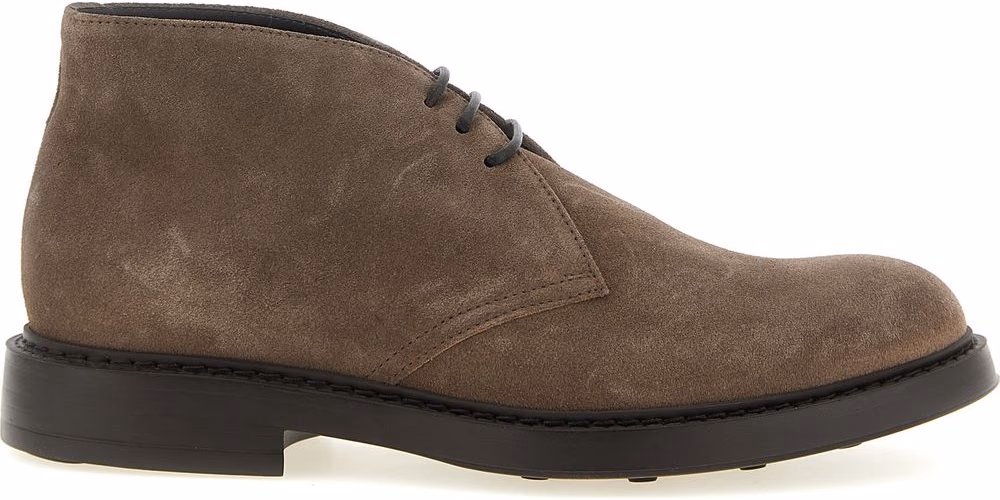 Doucal's Brown Lamb Leather Ankle Boots
