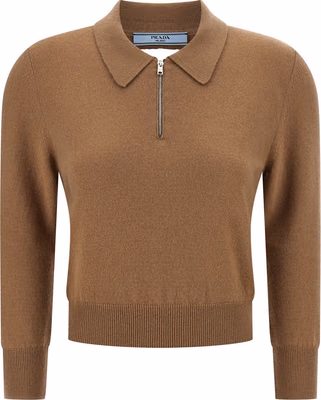 Beige Cashmere Polo Shirt