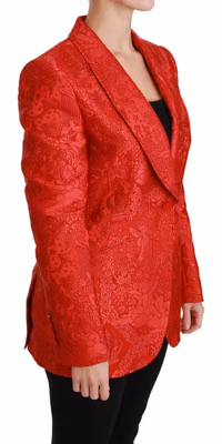 Red Floral Angel Blazer Coat Jacket