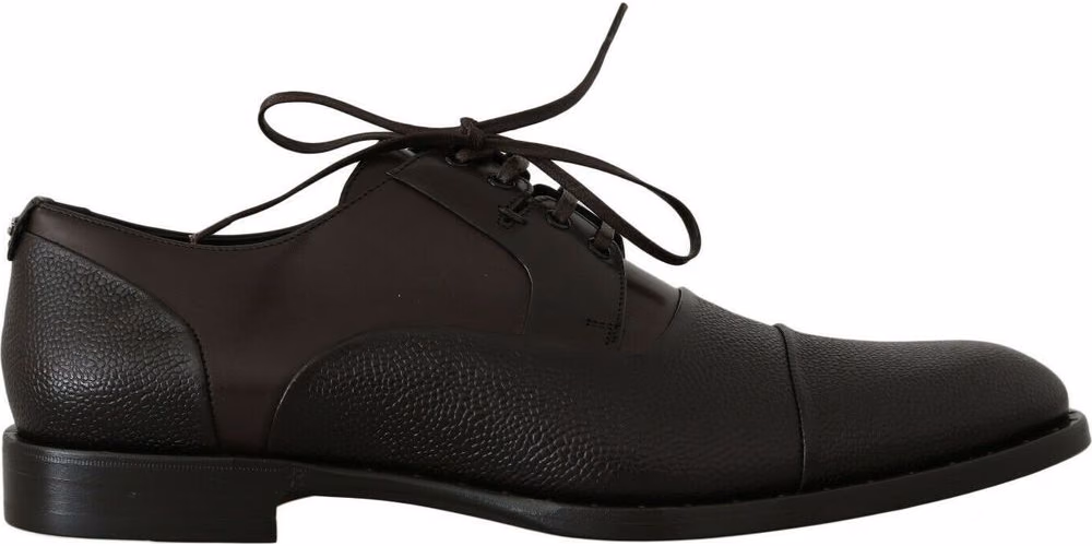 Dolce & Gabbana Brown Leather Laceups Dress Mens Shoes