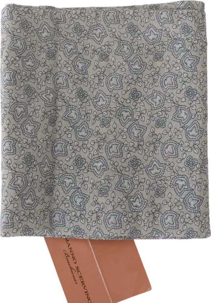 Ermanno Scervino Beige Blue Belt Wrap Beachwear Waist
