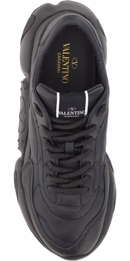 Valentino Garavani Black Calf Leather Garavani Sneakers
