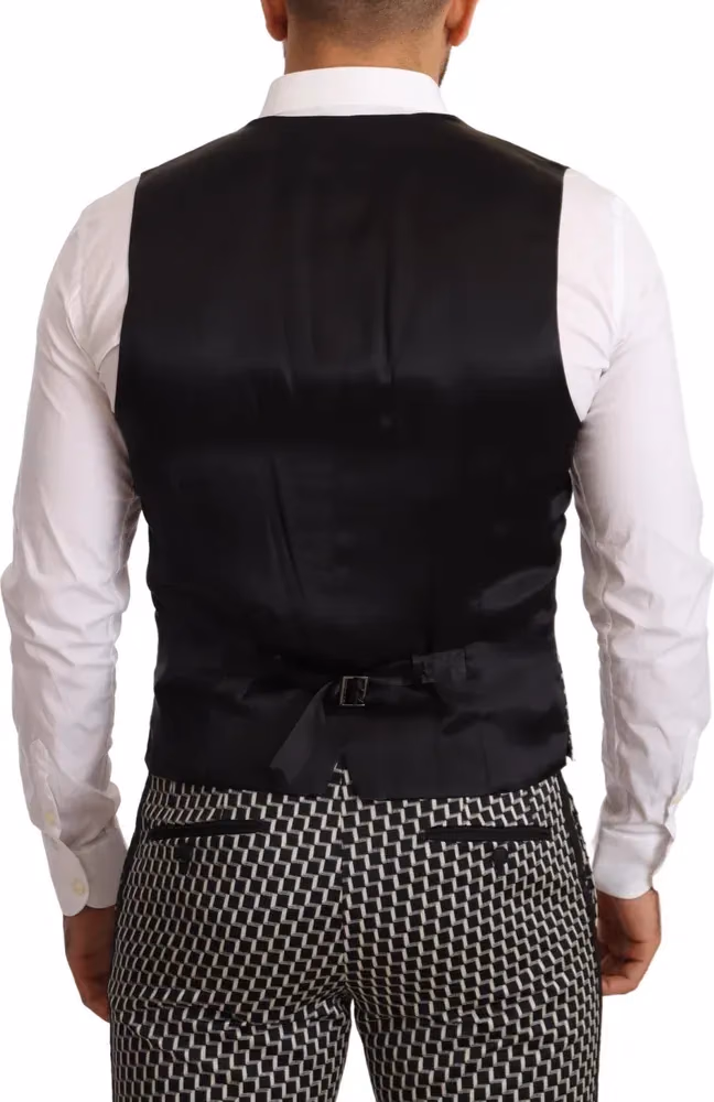 Dolce & Gabbana Dark Gray Check 3 Piece Set MARTINI Suit