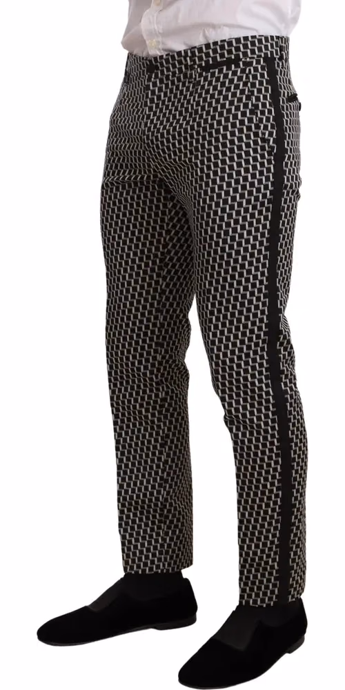 Dolce & Gabbana Dark Gray Check 3 Piece Set MARTINI Suit