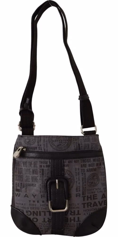 WAYFARER Gray Printed Logo Shoulder Crossbody Purse Bag