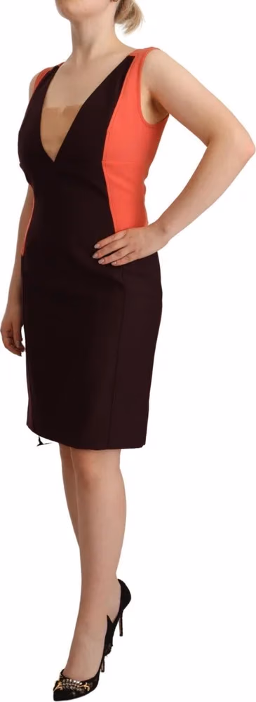 CO|TE Multicolor Polyester Sleeveless Sheath Knee Length Dress