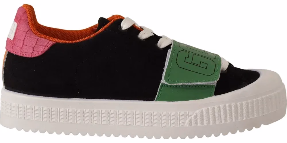 GCDS Multicolor Suede Low Top Lace Up Women Sneakers Shoes