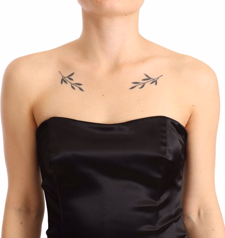Dolce & Gabbana Black Silk Stretch Sheath Mermaid Gown Dress
