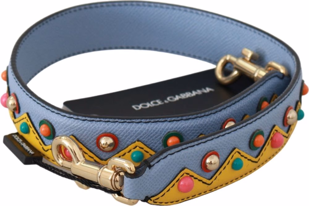 Dolce & Gabbana Blue Handbag Accessory Shoulder Strap Leather