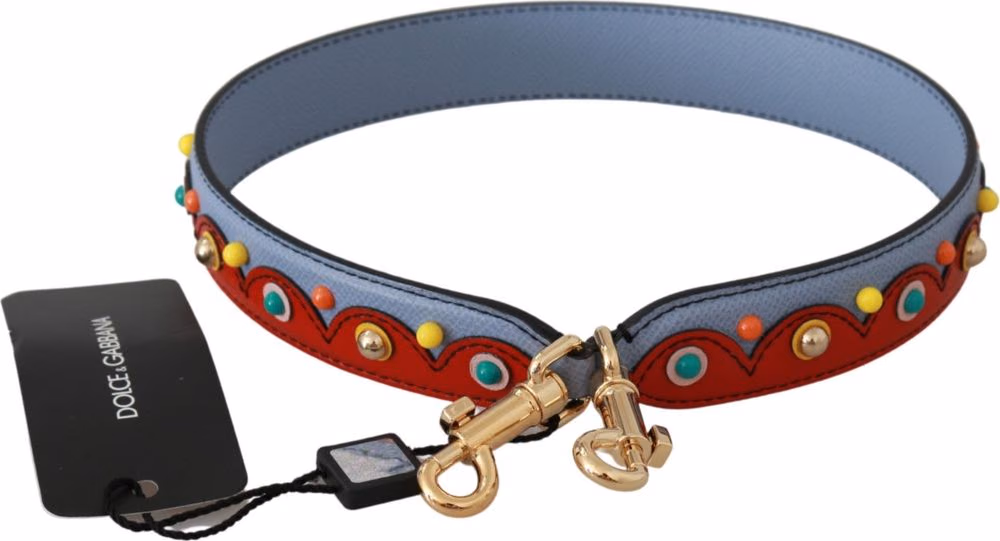 Dolce & Gabbana Blue Handbag Accessory Leather Shoulder Strap