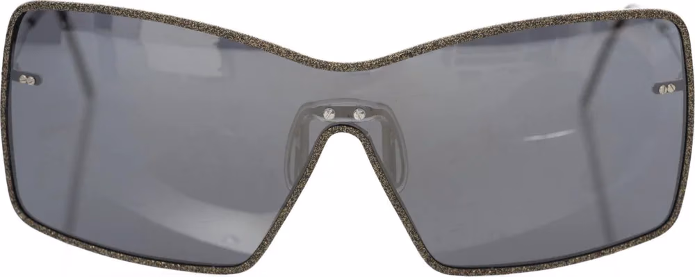 Frankie Morello Black Metallic Fiber Women Sunglasses