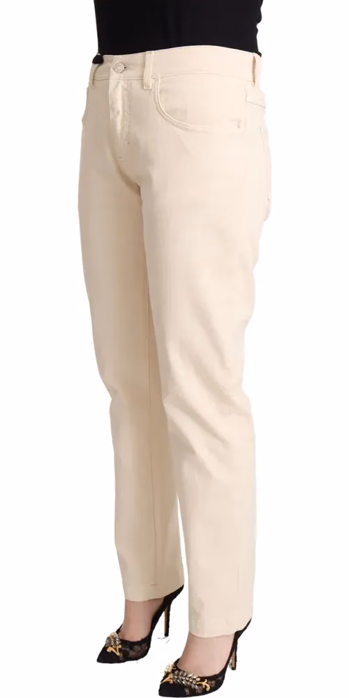 Dolce & Gabbana White Cotton Skinny Denim Women Jeans Pants