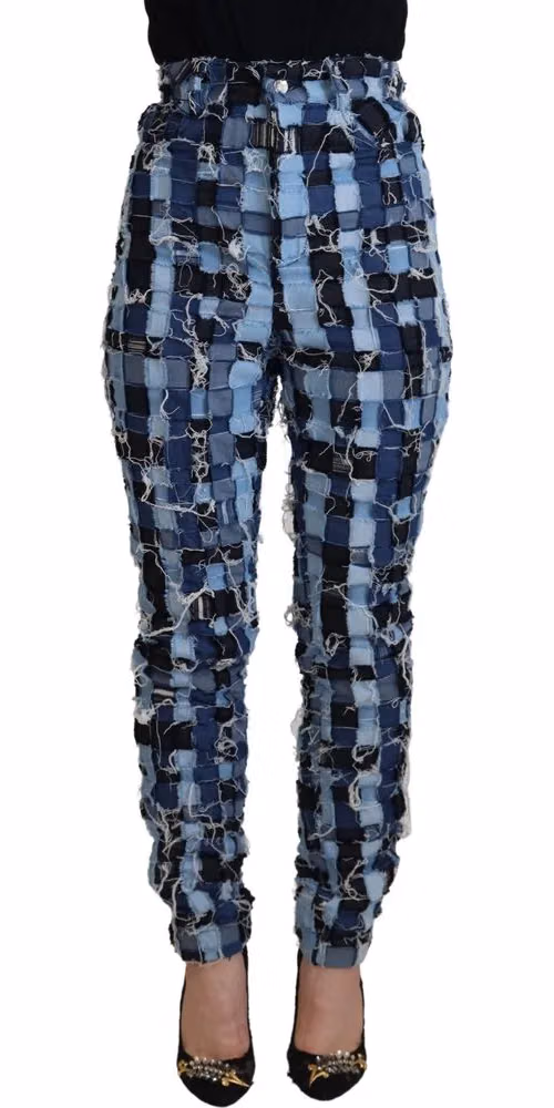 Dolce & Gabbana Multicolor Patchwork Cotton Denim Jeans