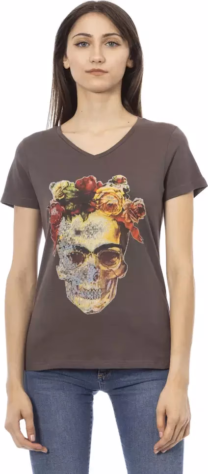 Trussardi Action Brown Cotton Women T-Shirt