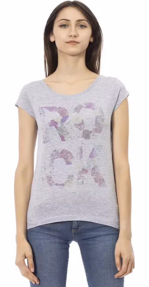 Trussardi Action Gray Cotton Women T-Shirt