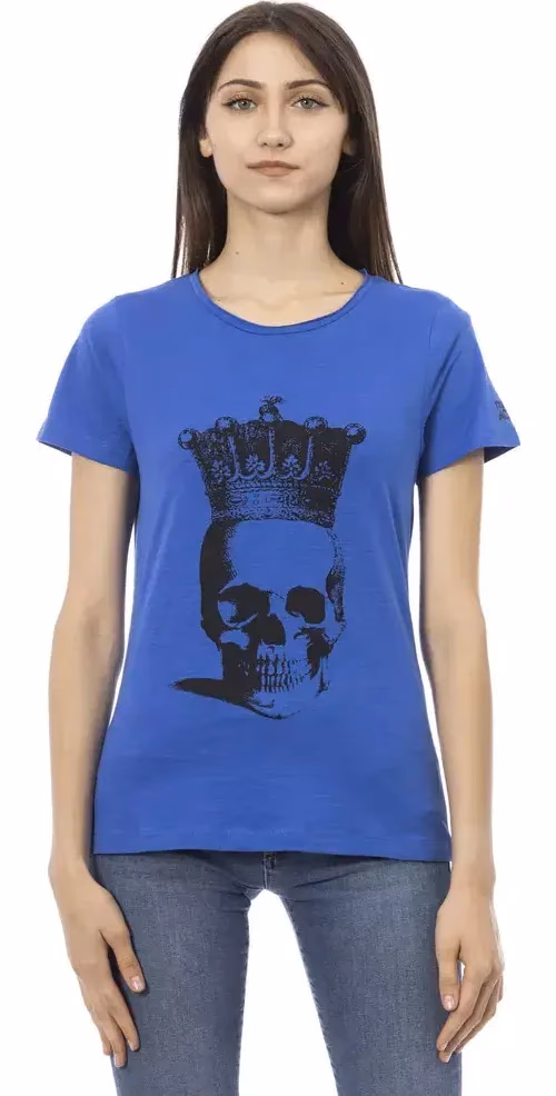 Trussardi Action Blue Cotton Women T-Shirt
