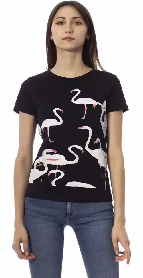 Trussardi Action Black Cotton Tops & T-Shirt