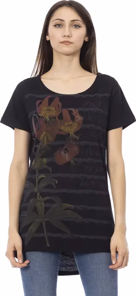 Trussardi Action Black Cotton Women T-Shirt