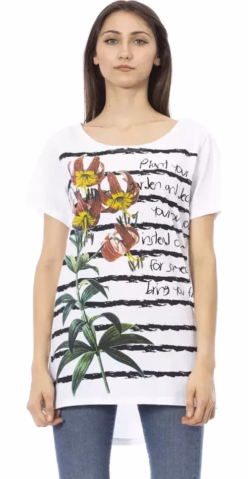 Trussardi Action White Cotton Women T-Shirt