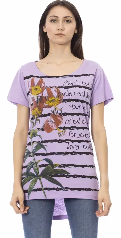 Trussardi Action Purple Cotton Women T-Shirt