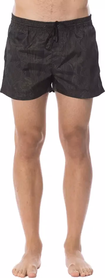 Roberto Cavalli Sport Army Polyester Men Swimwear