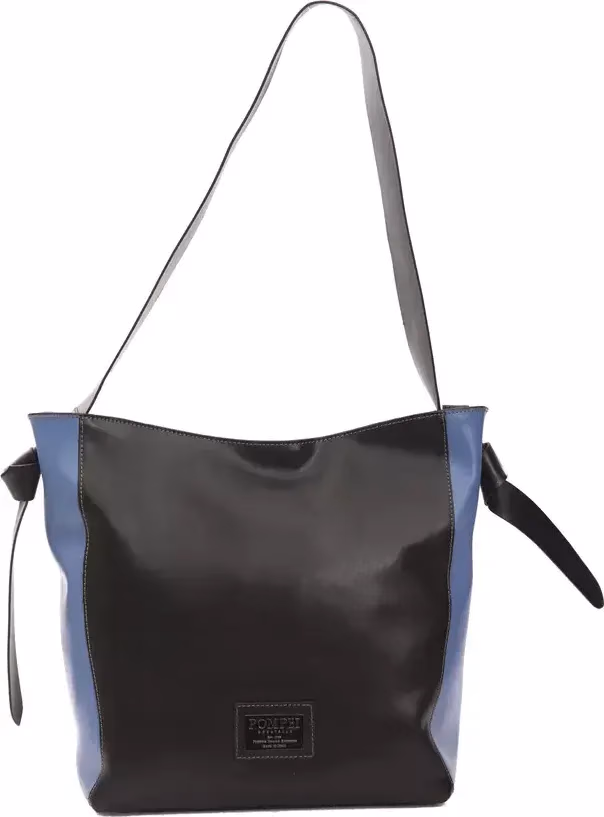Pompei Donatella Black Leather Women Shoulder Bag