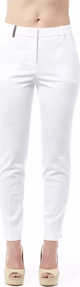 Peserico White Cotton Jeans & Pants