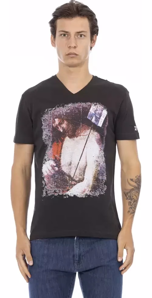 Trussardi Action Black Cotton Men's T-Shirt