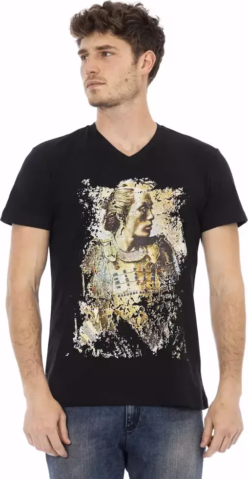 Trussardi Action Black Cotton Men T-Shirt