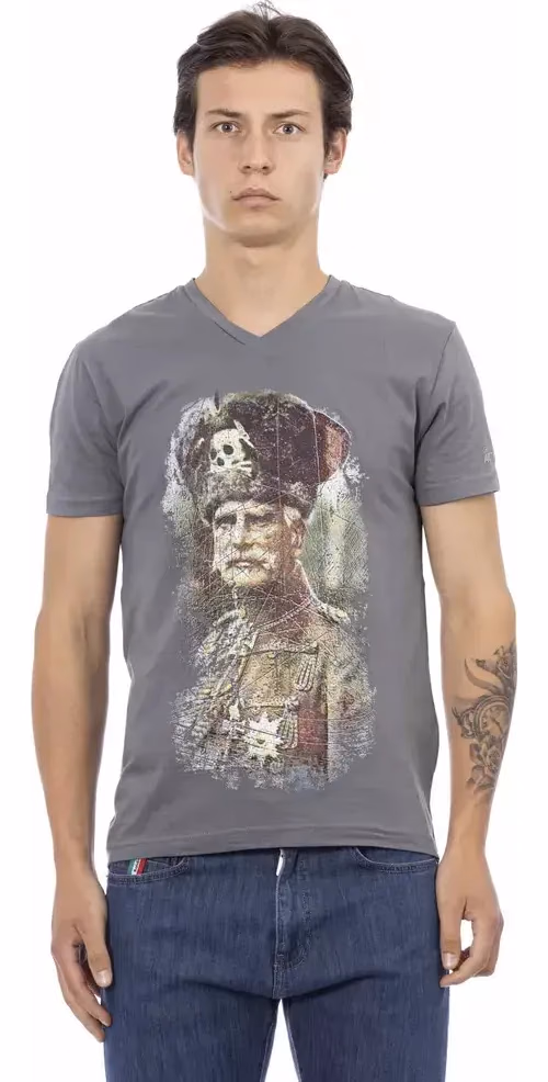 Trussardi Action Gray Cotton Men's T-Shirt