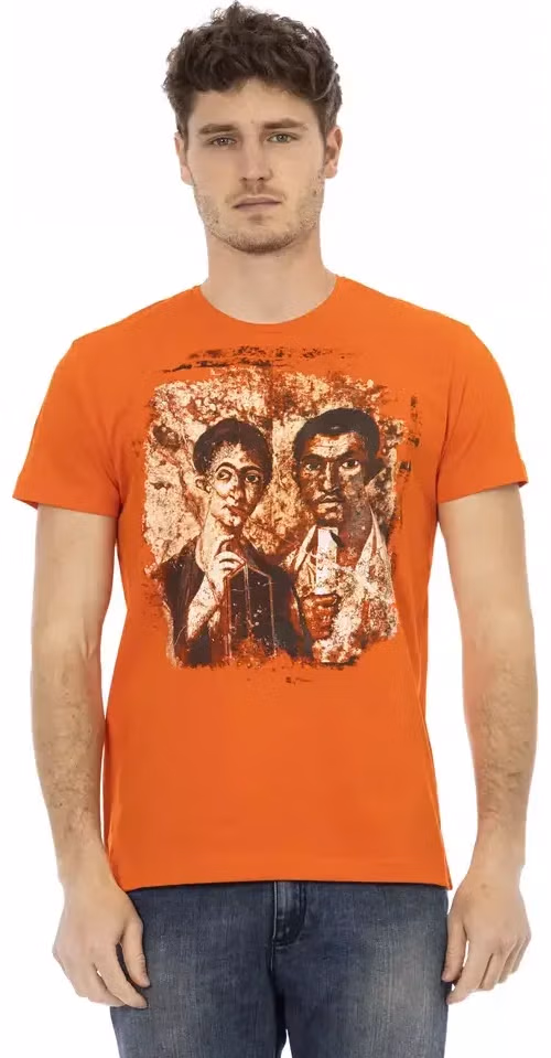 Trussardi Action Orange Cotton Men T-Shirt