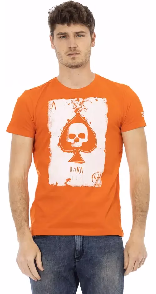 Trussardi Action Orange Cotton Men T-Shirt