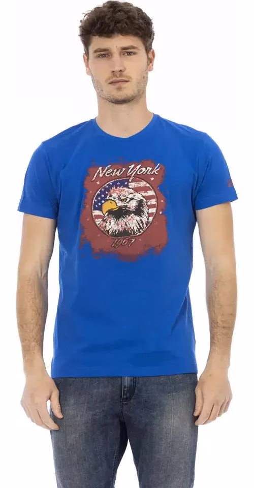 Trussardi Action Blue Cotton Men's T-Shirt