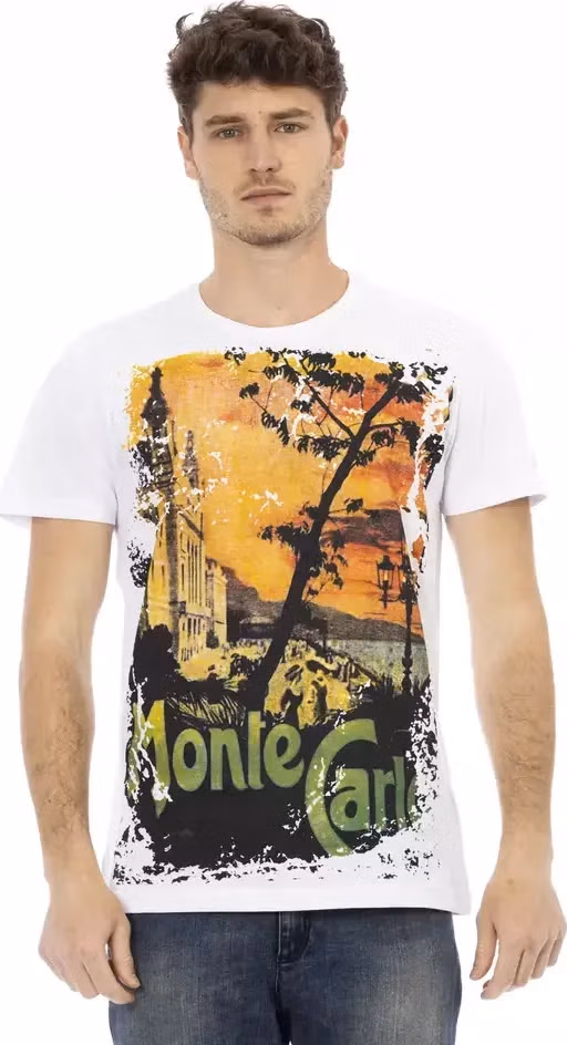 Trussardi Action White Cotton Men T-Shirt