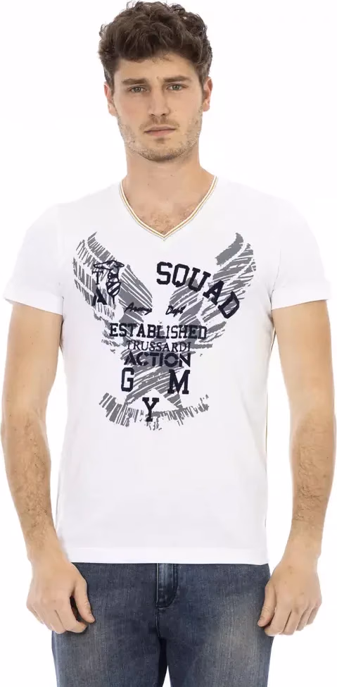 Trussardi Action White Cotton Men's T-Shirt