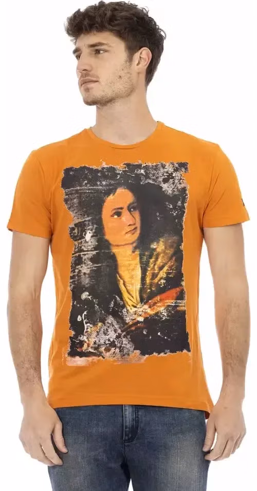 Trussardi Action Orange Cotton Men's T-Shirt