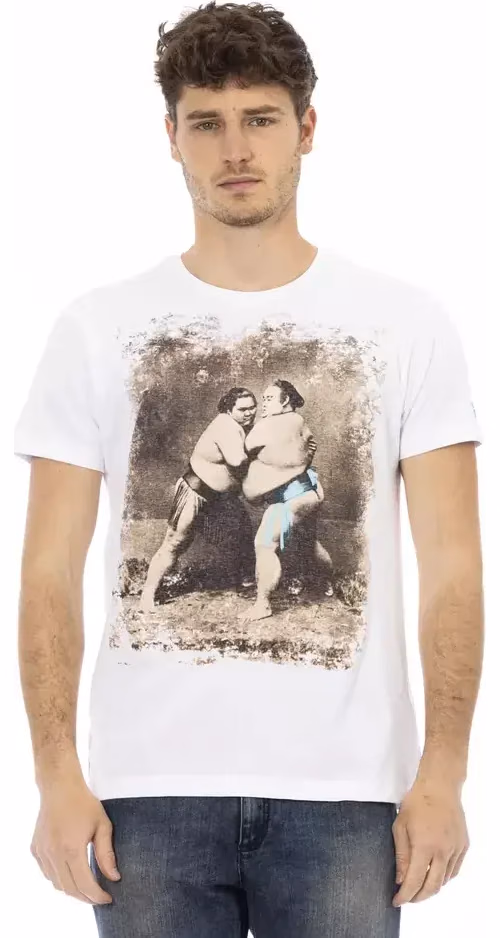 Trussardi Action White Cotton Men's T-Shirt